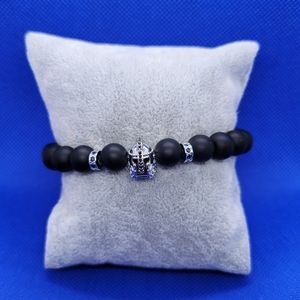 Black Beaded Spartan Bracelet